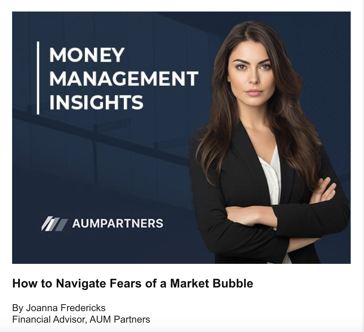 Newsletter header - Money Management Insights by Joanna Fredericks