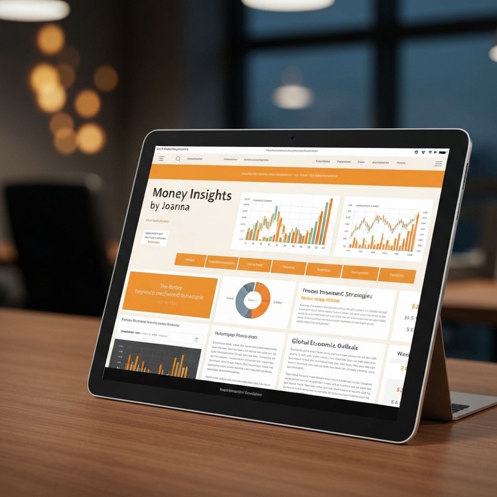 Money Insights with Joanna newsletter on tablet